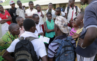 Aegis provides peacebuilding training to young people in Bangui, CAR, May 2015