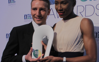 Rob Young is made Peace and Sport Champion of the Year 2015 at awards ceremony in Monte Carlo following international online public vote, 26 Nov 2015