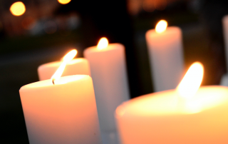 Holocaust Memorial Day candles