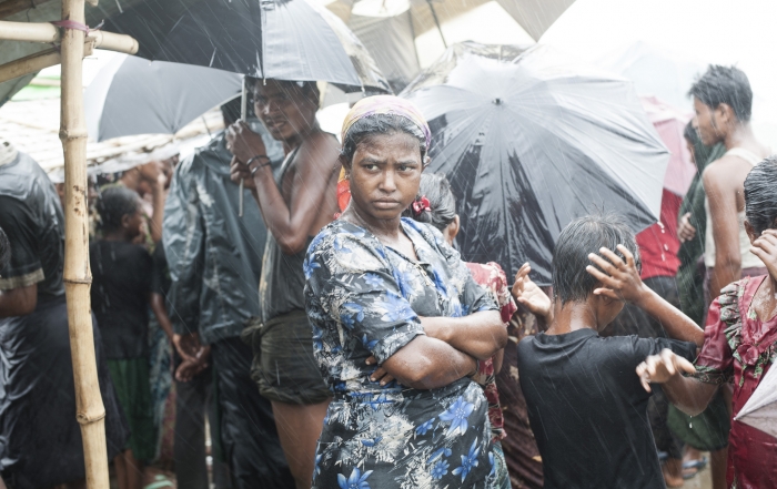 The UK could do more to help prevent atrocities such as those now being experienced by the Rohingya. (Picture: Rohingya woman in the rain, Steve Gumaer, CC BY-NC 2.0)