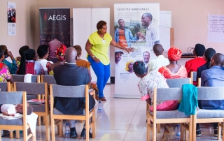 Parents in Aegis workshop at the Karongi Peace School