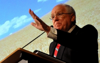 Ambassador Kenneth Quinn speaking at the International Wheat Congress in St. Petersburg, Russia, 2010