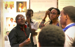 Bridge 2 Rwanda students in Aegis workshop at the Peace School, Kigali Genocide Memorial