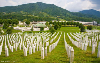 Srebrenica Genocide Memorial, photographed by Mike Norton, 18 June 2018 (CC BY 2.0) https://www.flickr.com/photos/mtnorton/43550402932