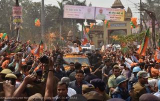 Image: BJP supporters greet Narendra Modi at a rally in 2017, CC BY-SA 2.0