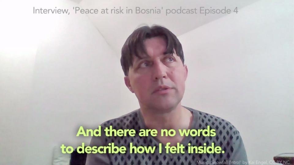 Interviewed for the Aegis Trust’s ‘Peace at Risk in Bosnia’ podcast, Srebrenica survivor Hasan Hasanović explains why remembrance and peace education are vital.