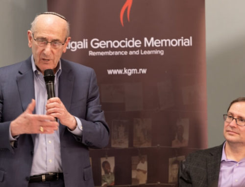 A conversation with Holocaust survivor Emil Fish at the Kigali Genocide Memorial