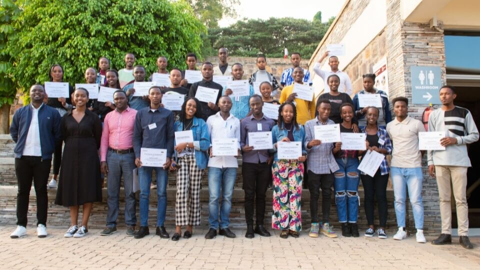 Aegis Trust Youth Champions training at the Kigali Genocide Memorial February 2023