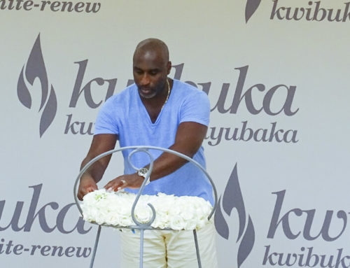 Arsenal Legend Sol Campbell visits Kigali Genocide Memorial   
