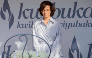 UNESCO Secretary General Audrey Azoulay lays a wreath at the Kigali Genocide Memorial 5th September 2023