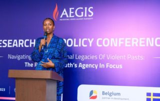 Programme Director Sandra Shenge addresses Aegis Research for Policy Conference 2023