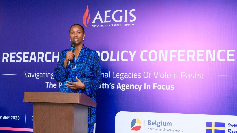 Programme Director Sandra Shenge addresses Aegis Research for Policy Conference 2023
